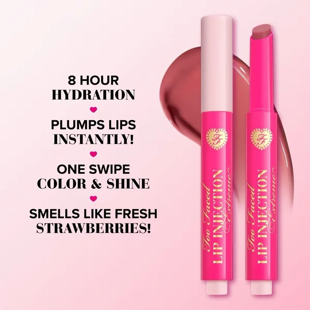 🎉HP🎉Too Faced ‘Perfect Pink’ Lip Injection Extreme Plumping Clicks